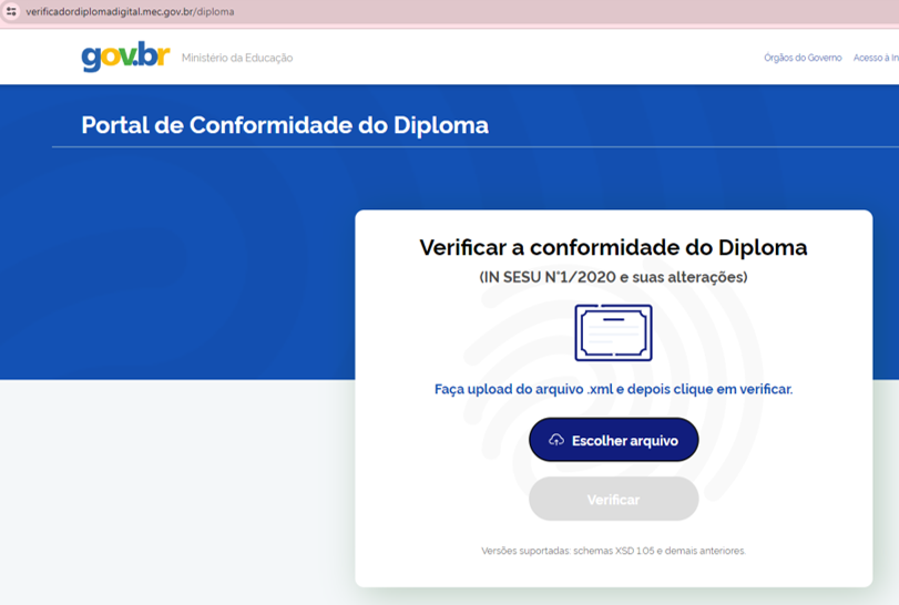 Validação de Diploma Digital