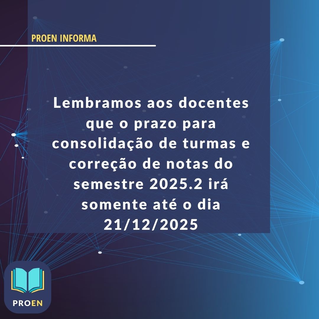 Prazo de Consolidação - Semestre 2025.2